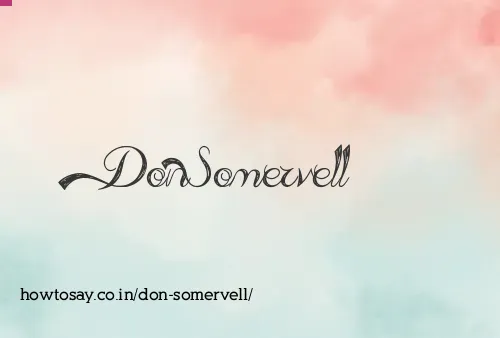 Don Somervell