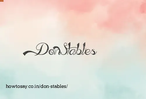 Don Stables