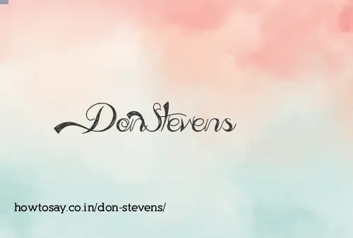 Don Stevens