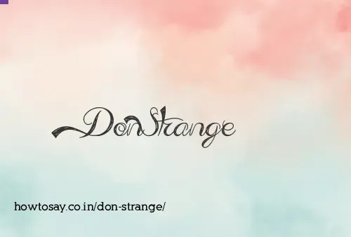 Don Strange