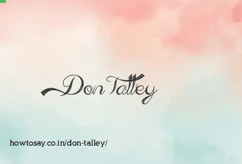 Don Talley