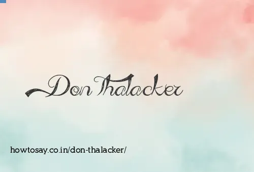 Don Thalacker