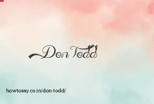 Don Todd