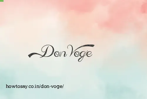 Don Voge