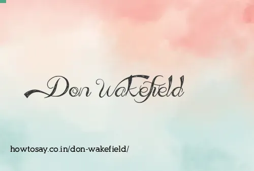 Don Wakefield