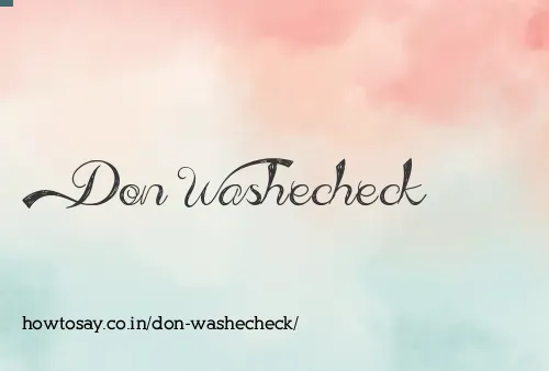 Don Washecheck