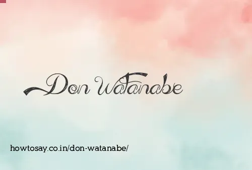 Don Watanabe