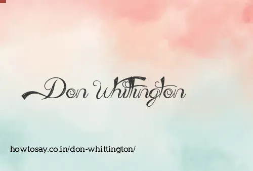 Don Whittington