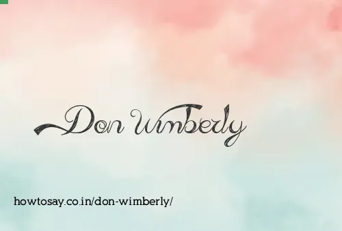 Don Wimberly
