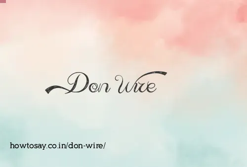 Don Wire