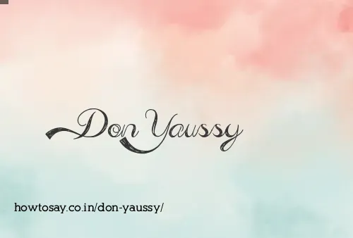 Don Yaussy