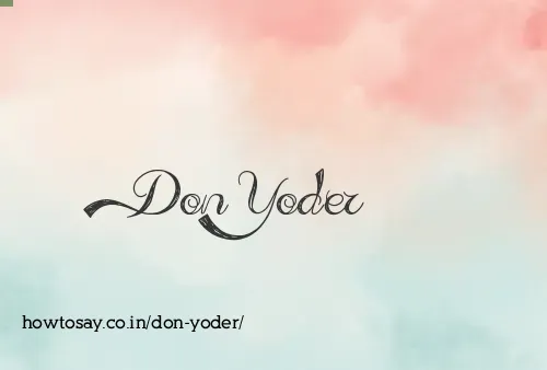 Don Yoder