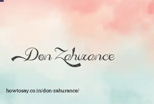 Don Zahurance