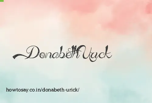 Donabeth Urick