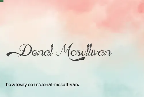Donal Mcsullivan