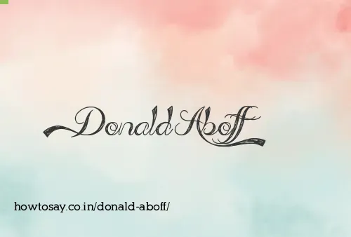 Donald Aboff