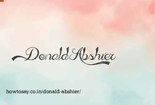 Donald Abshier