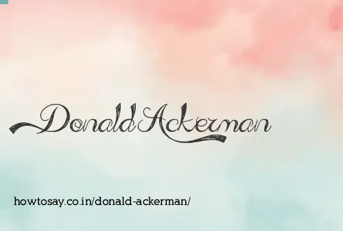 Donald Ackerman