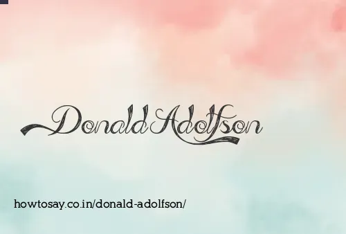 Donald Adolfson