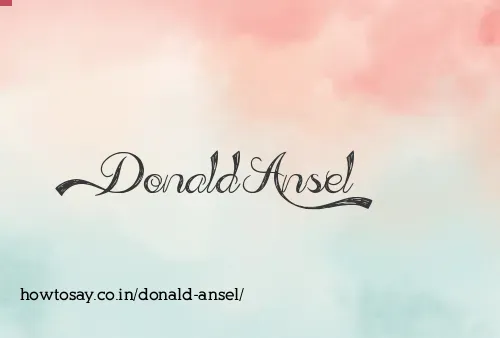 Donald Ansel