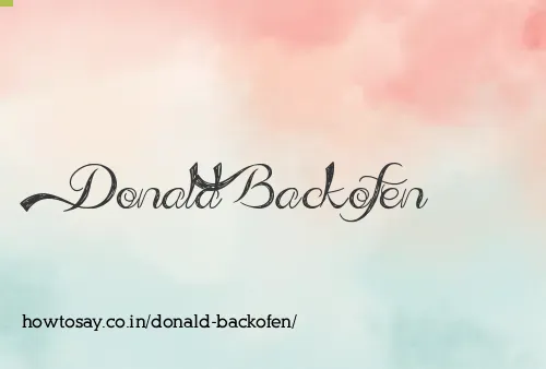 Donald Backofen