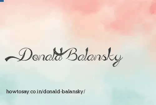 Donald Balansky