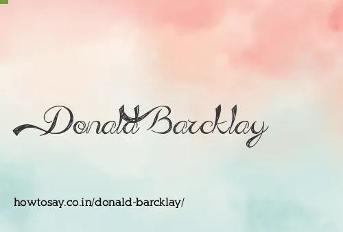 Donald Barcklay