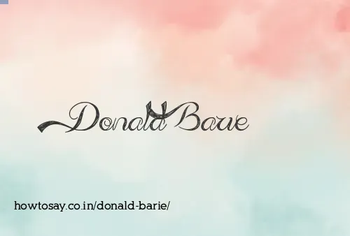 Donald Barie