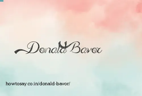 Donald Bavor