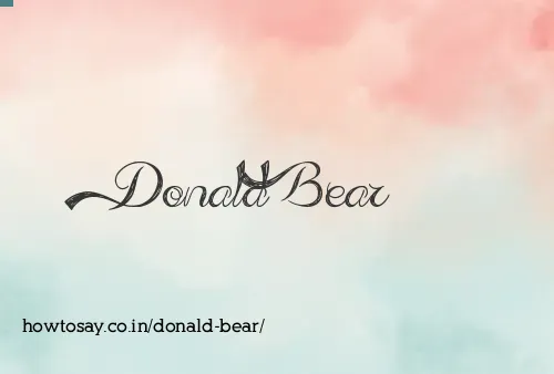 Donald Bear