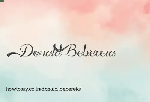 Donald Bebereia
