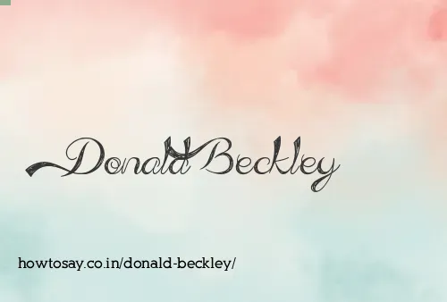 Donald Beckley