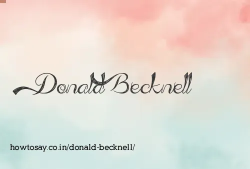 Donald Becknell