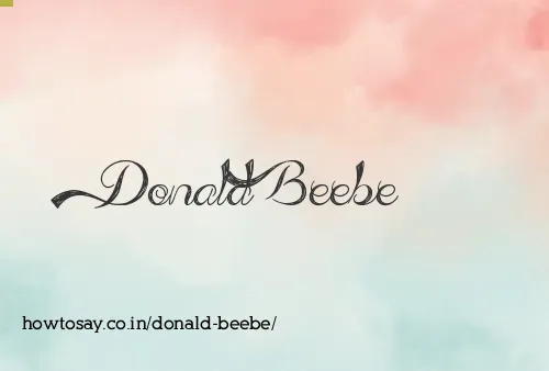 Donald Beebe
