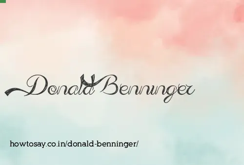Donald Benninger