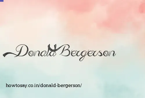 Donald Bergerson