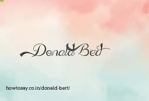 Donald Bert