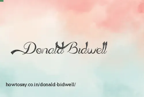Donald Bidwell