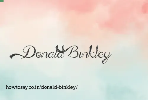 Donald Binkley