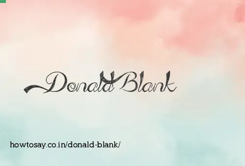 Donald Blank