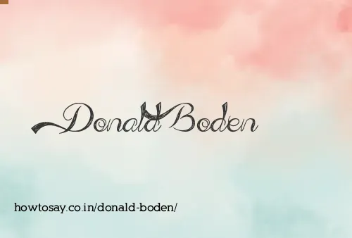 Donald Boden