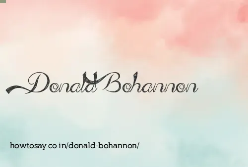 Donald Bohannon
