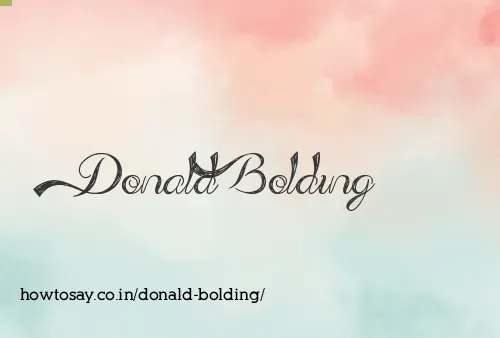 Donald Bolding