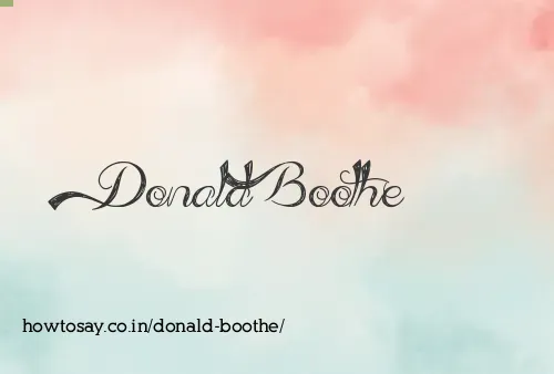 Donald Boothe