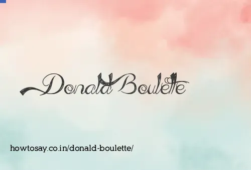 Donald Boulette