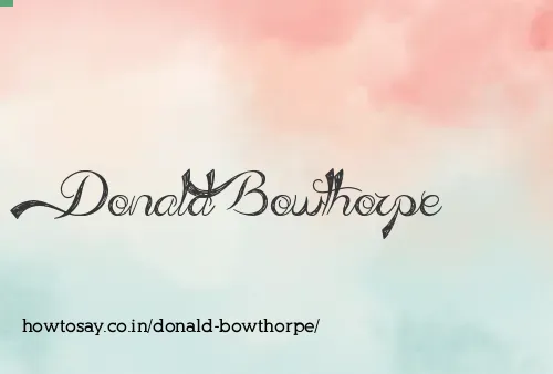 Donald Bowthorpe