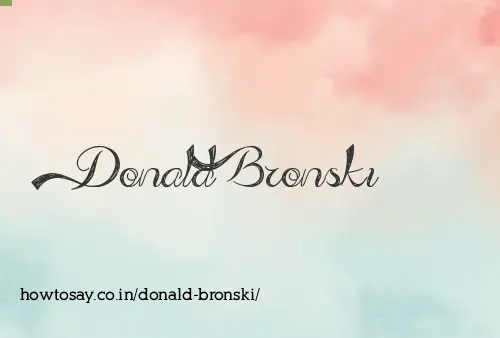 Donald Bronski
