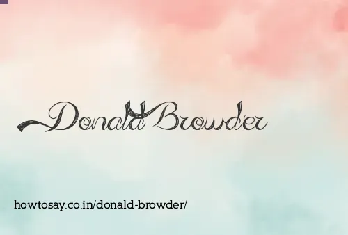 Donald Browder