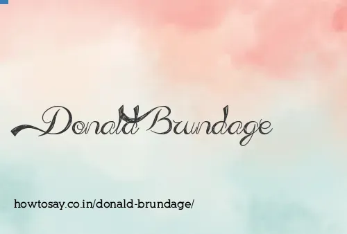 Donald Brundage