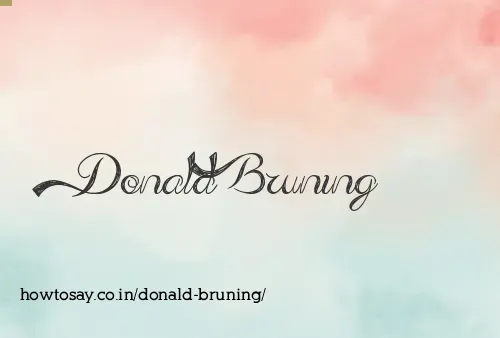 Donald Bruning